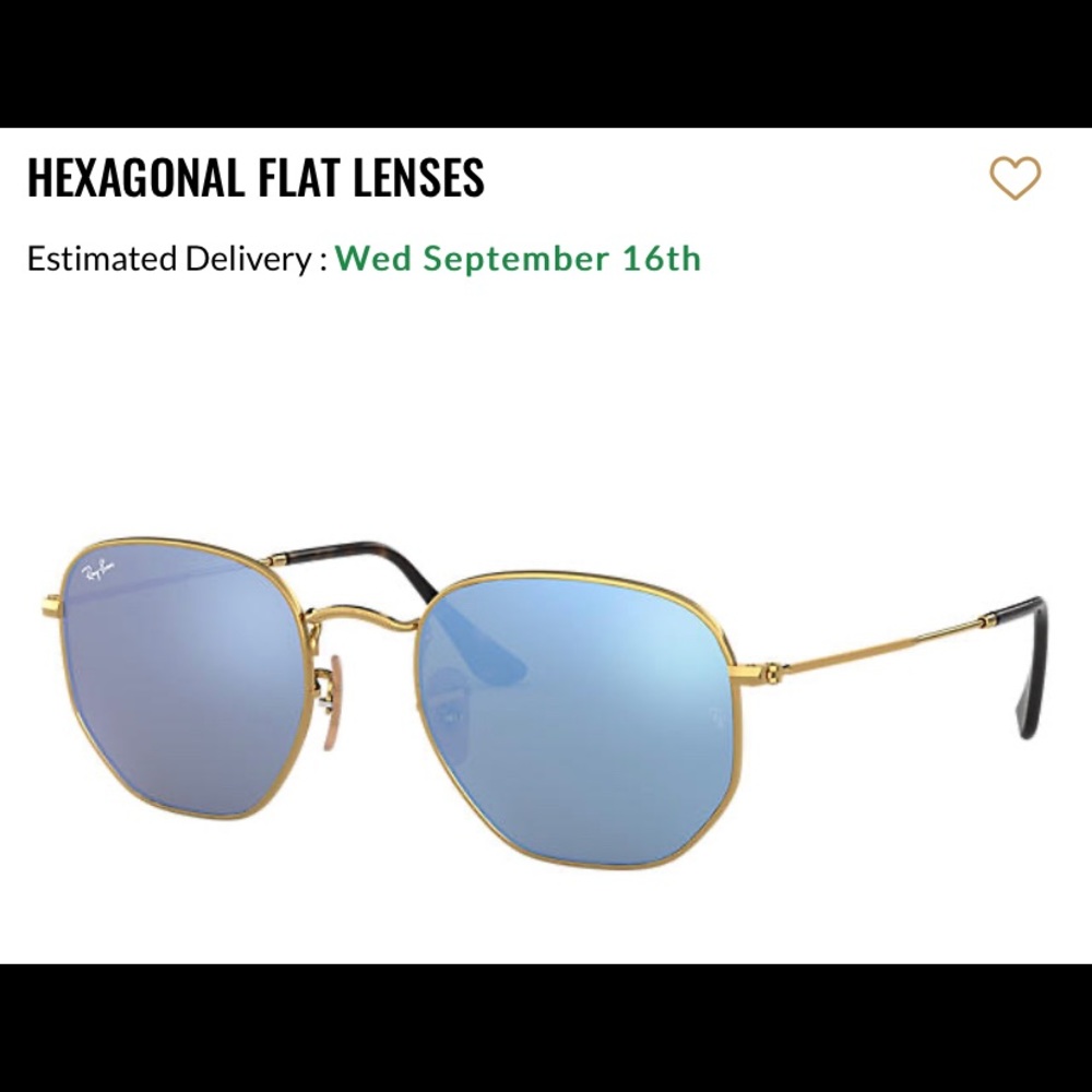 RayBan Hexagonal Flat Len Sunglasses - Mirror Lens